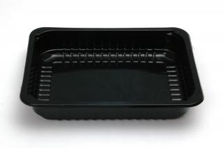 Упаковка лоток под запайку 227×178×40 мм чёрный