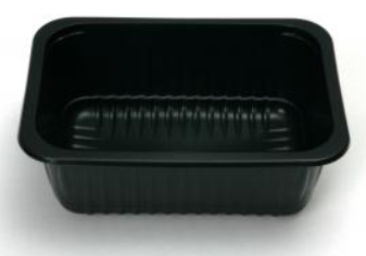 Упаковка лоток под запайку 187×137×63 мм черный морозостойкий