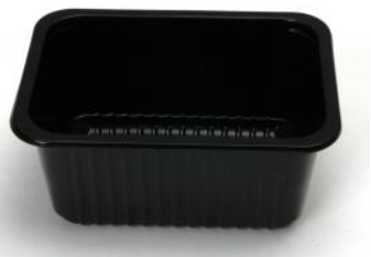 Упаковка лоток под запайку 187×137×83 мм черный